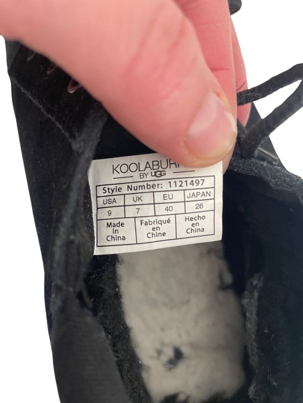 Koolaburra UGG Advay Suede Black Lace-Up Chukka Boots Shearling Womens Size 9 - Picture 9 of 10